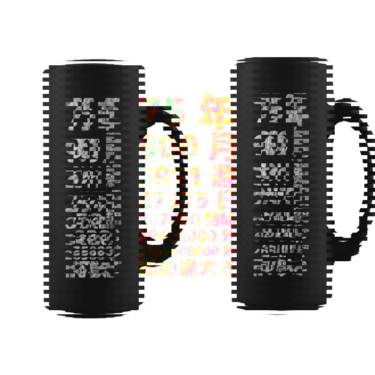 面白い75歳の誕生日の古いメーター 面白い75歳のギフト 女性 男性 面白い電卓 75歳の誕生日のギフト コーヒーマグ