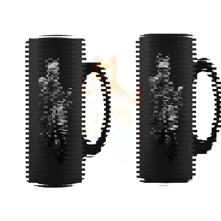 面白いtシャツ フレンチブルドッグ バイク イヌ メンズ 犬好き グッズ おもしろ 面白い 服 ネタ 長袖tシャツ コーヒーマグ