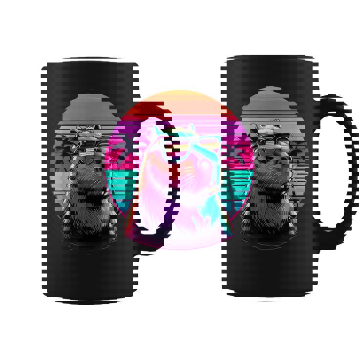 面白いカピバラ ヴィンテージ げっ歯類 レトロ ヴェイパーウェーブ 美的ゴス コーヒーマグ