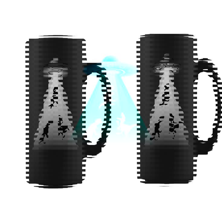 面白いヴィンテージエイリアン恐竜愛好家誘拐ギフト 大人キッズ コーヒーマグ