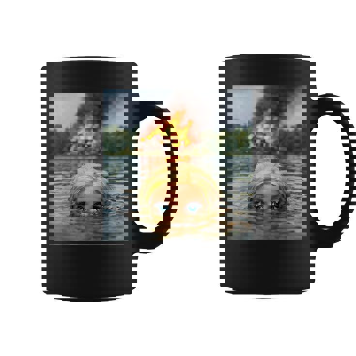 面白い人形の顔の服 ミーム 女性 男性 ヴィンテージ 水泳 コーヒーマグ