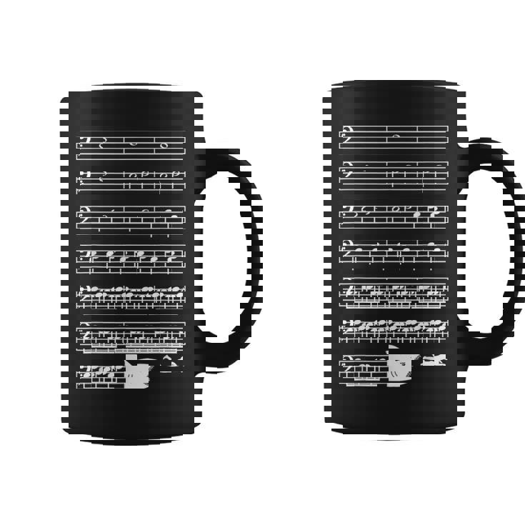 音楽好き サメ 鮫 バス記号 メロディー フレーズ ミュージシャン 音楽ファン 映画ファン おもしろ デザイン コーヒーマグ