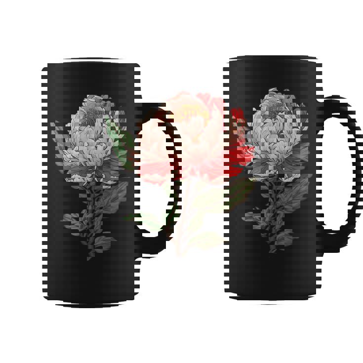 魅惑的な牡丹ブーケ コーヒーマグ