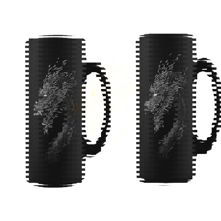 黒龍モチーフ 神話上の作品 黒龍 コーヒーマグ