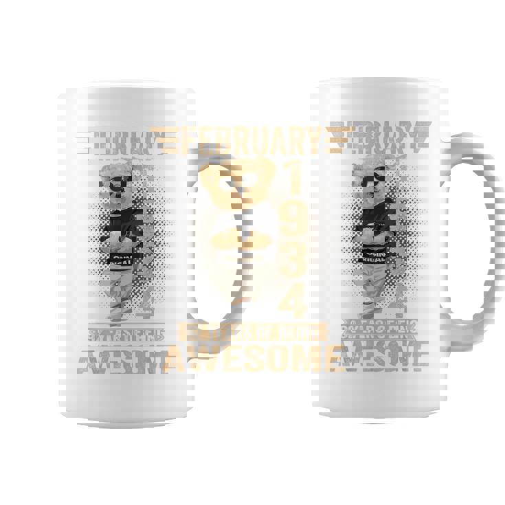 2月 92歳の誕生日 男性 女性 1934年 素晴らしいテディベア コーヒーマグ