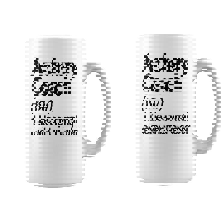 Archery Coach Sports Definition Trainer Instructor Coffee Mug