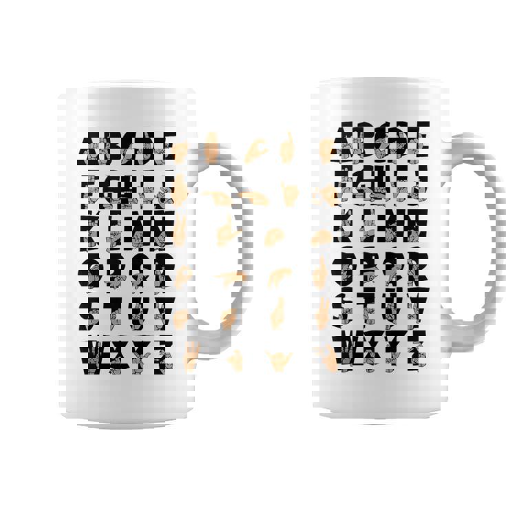 ASL American Sign Language Alphabet Teacher Deaf Tank Top Coffee Mug