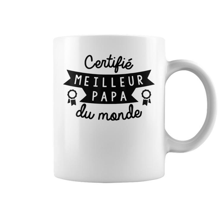 Certifia Mejor Papa Del Mundo Regalo Fete Peras Taza de café