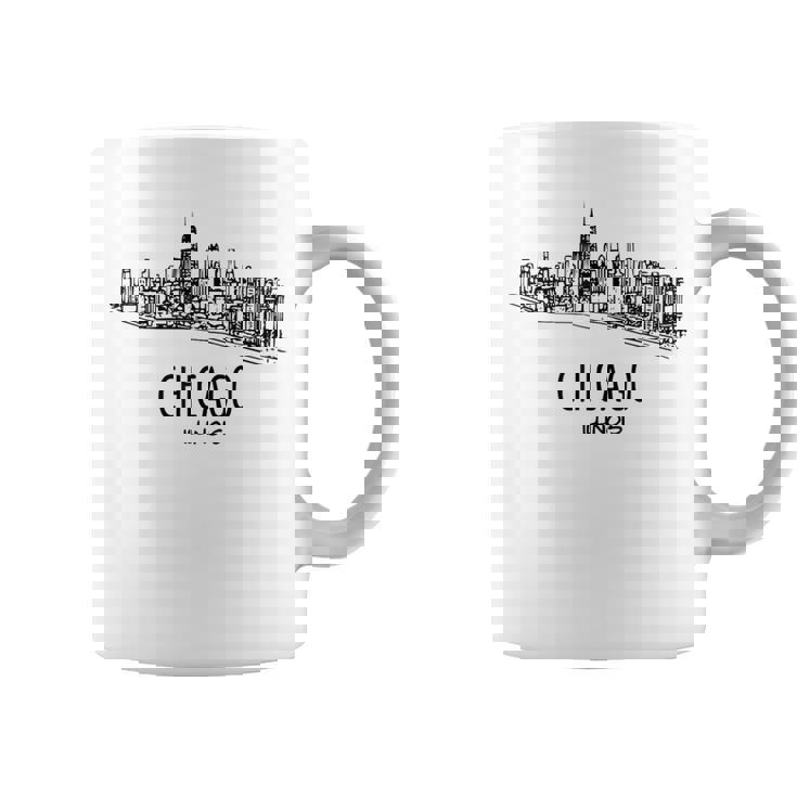 Chicago Illinois Skyline Buildings Architecture Souvenir Coffee Mug