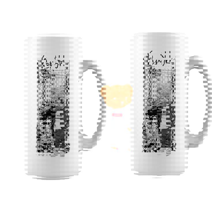 Cool New York City Teddy Bear Illustration Graphic s コーヒーマグ