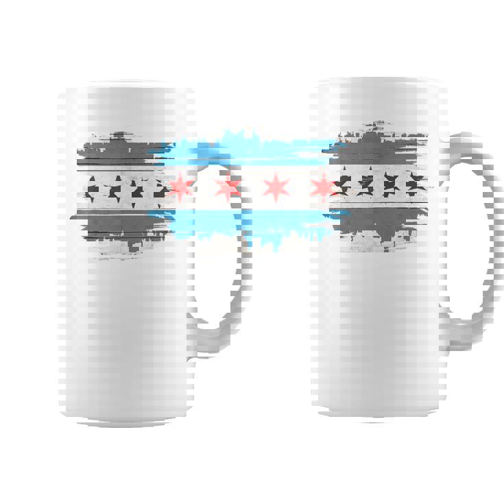 De La Bandera De Chicago Mapas De Chicago De Chicago Taza de café