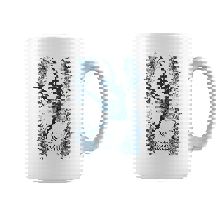 Floral Ice スケーター ダンシング スポーツ フィギュアスケート コーヒーマグ