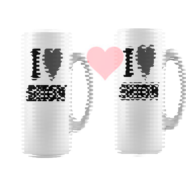 I Hearthion ファーストネーム I Love パーソナライズ コーヒーマグ