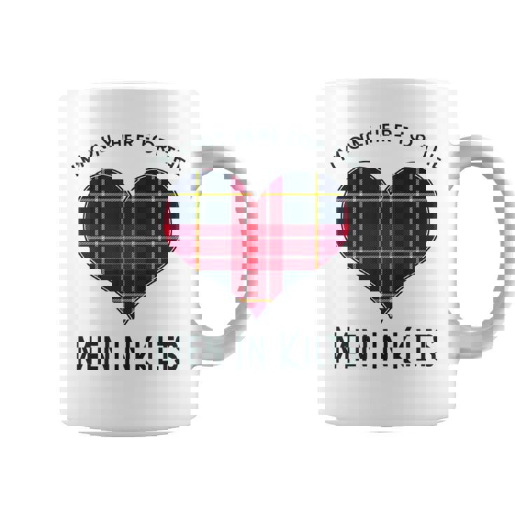 I'm Only Here For The In Kilts タータンチェック ハート コーヒーマグ