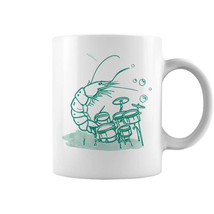 Instrument Musique Batterie Drôle Crevettes Tasse