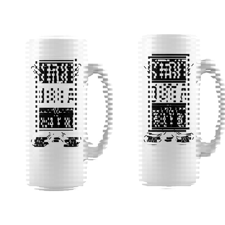 Kids Ice Hockey Player Straight Outta The Penalty Box Kids Coffee Mug