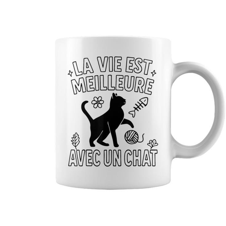 Laie Est Meilleure Avec Un Chat Ideé Chats Tasse