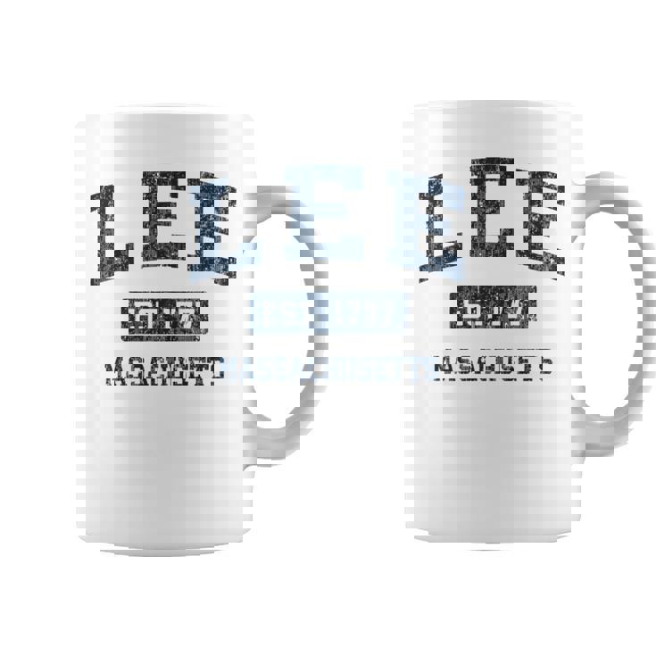 Lee Massachusetts Ma ビンテージスポーツデザイン ネイビー 長袖tシャツ コーヒーマグ
