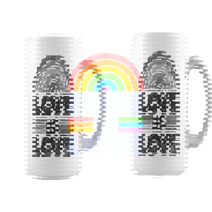 Lgbtq Love Is Love Gay Pride Lgbt Ally Rainbow Flagintage コーヒーマグ