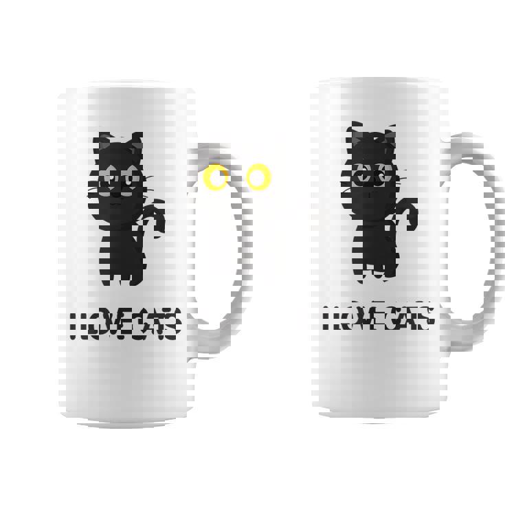 I Love Cats シャツ キュート 黒猫好き キッズ 子猫 コーヒーマグ