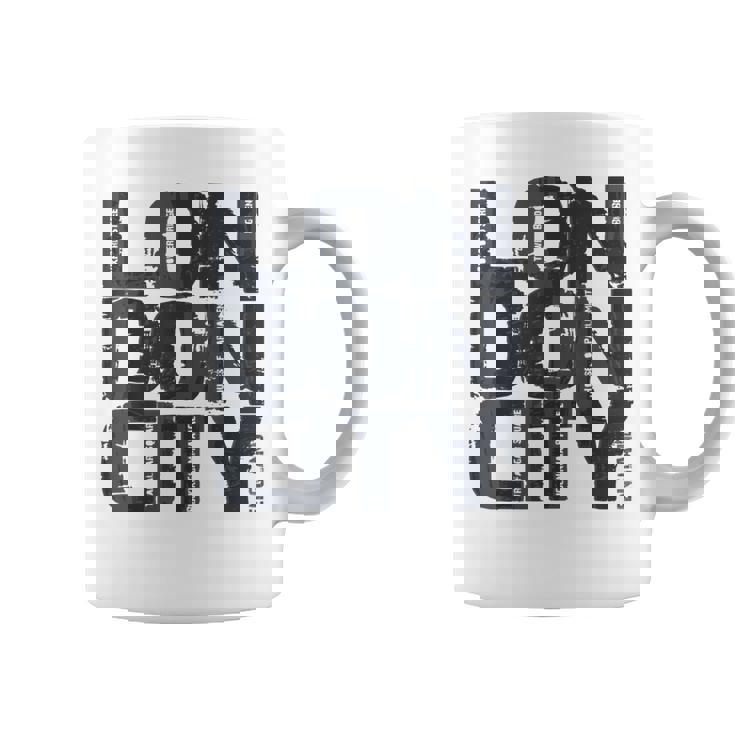 I Love London、クールでレトロなロンドンのファッショングラフィックデザイン。 コーヒーマグ