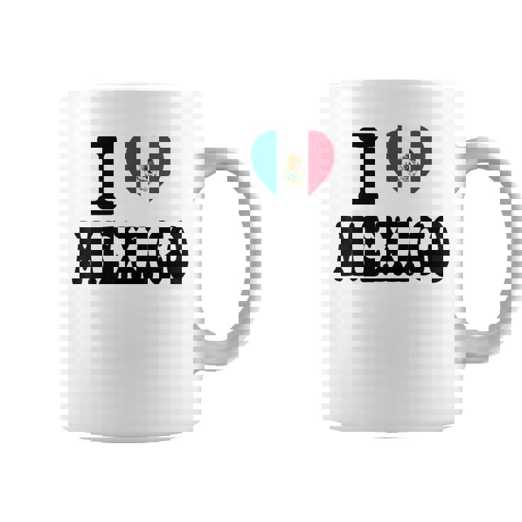 I Love Mexico ハートフラッグ レトロ 旅行 お土産 コーヒーマグ