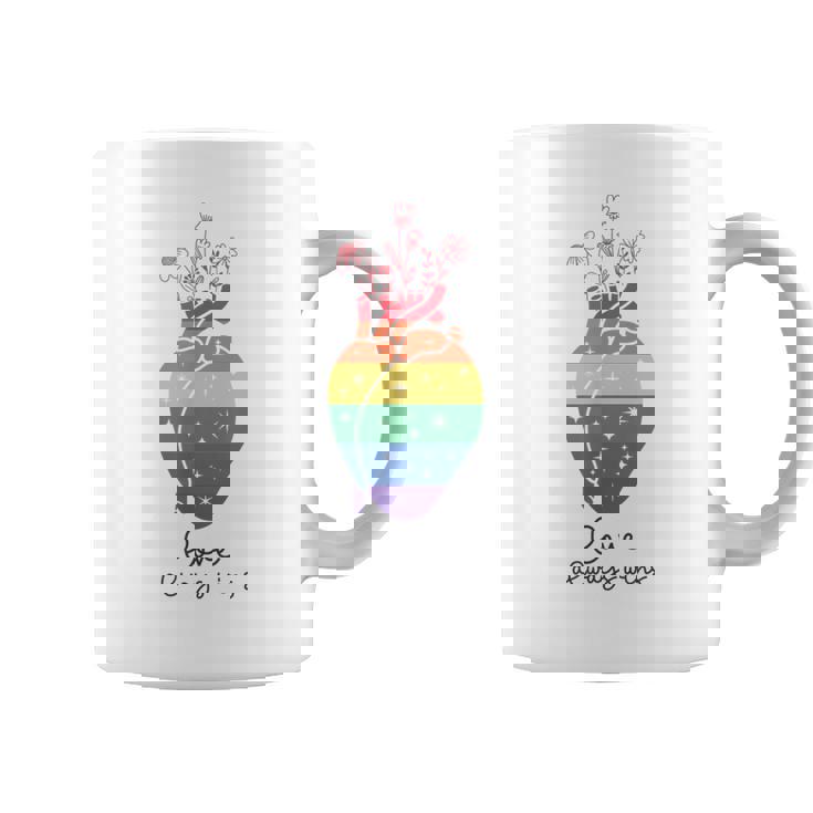 Love Wins Always Lgbt Lgbtq レインボープライド月間サポート コーヒーマグ