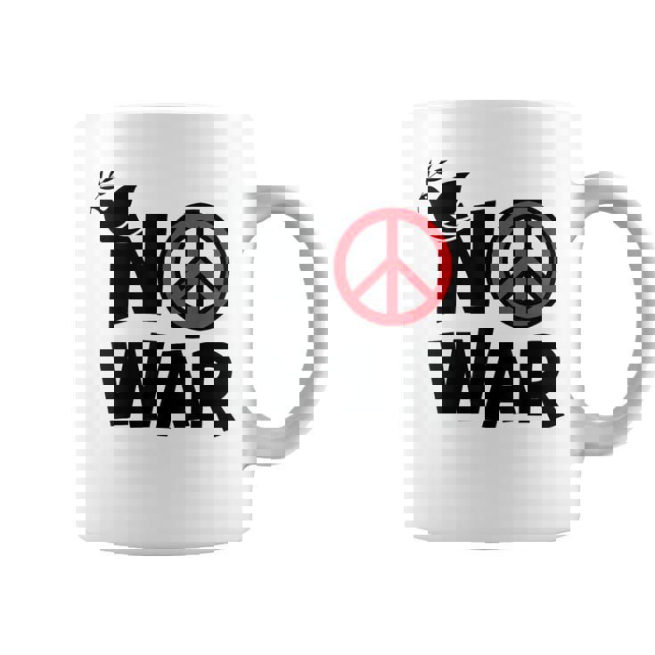 No War 反戦 平和の鳩 コーヒーマグ