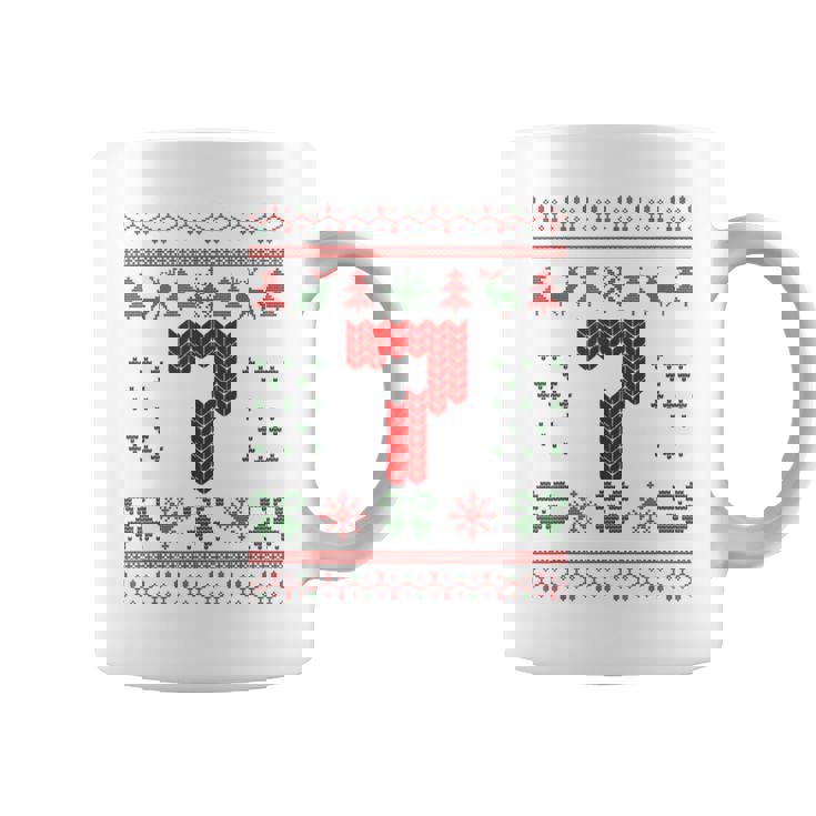Number 7 Santa Ugly Christmas Coffee Mug
