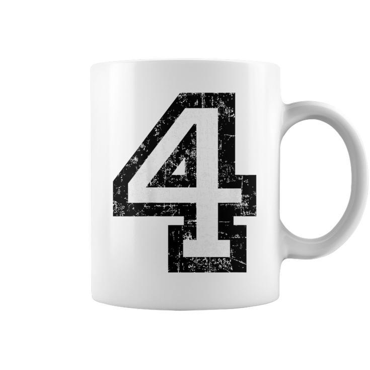 Numéro 4 NoirBlancintage No4 Tasse