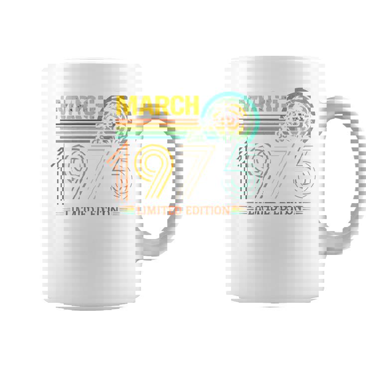 On Back- 1975年3月の誕生日 限定版 ヴィンテージ 51歳 コーヒーマグ