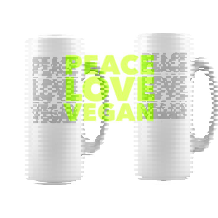 Peace Loveegan クール ベジタリアンとビーガン コーヒーマグ