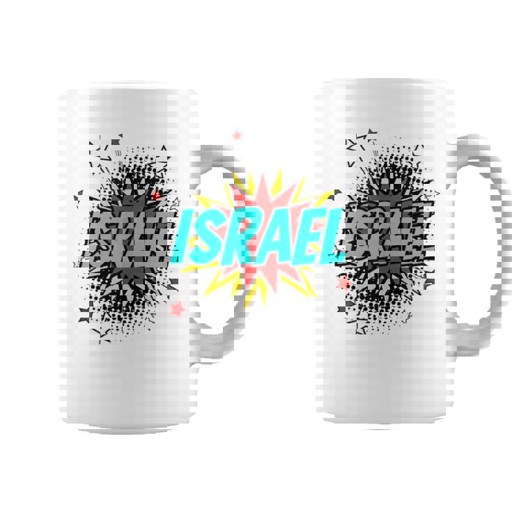Personalized Name Comic Pop Art Superhero Israel Tank Top Coffee Mug