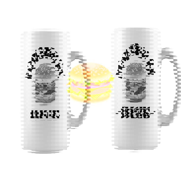 Powered By Burgers ファーストフード愛好家 面白いビーフバーガー コーヒーマグ