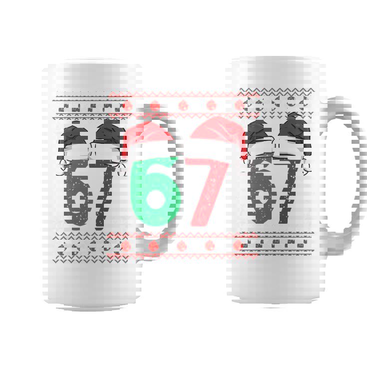 Six Seven Christmas 6 7 Ugly Christmas Sweater Tri-Blend Coffee Mug