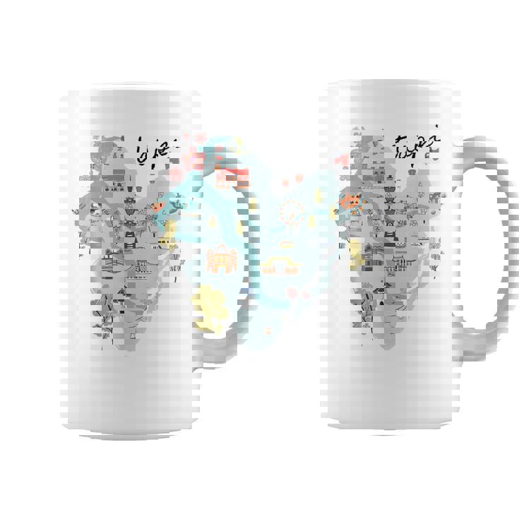 Travel Around Asia 台湾 台北地図 バケーション お土産 コーヒーマグ