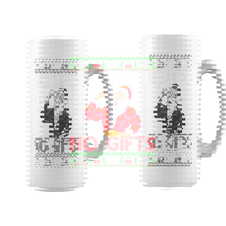 Weightlifting Workout Gym Santa Christmas Ugly Sweater Xmas Tri-Blend Coffee Mug