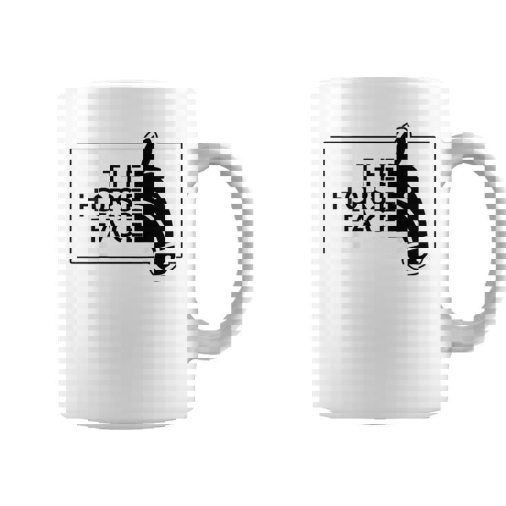 【バックプリント・背中側】ザ・ホース・フェイス The Horse Face 午年 馬 2026 パロディ コーヒーマグ