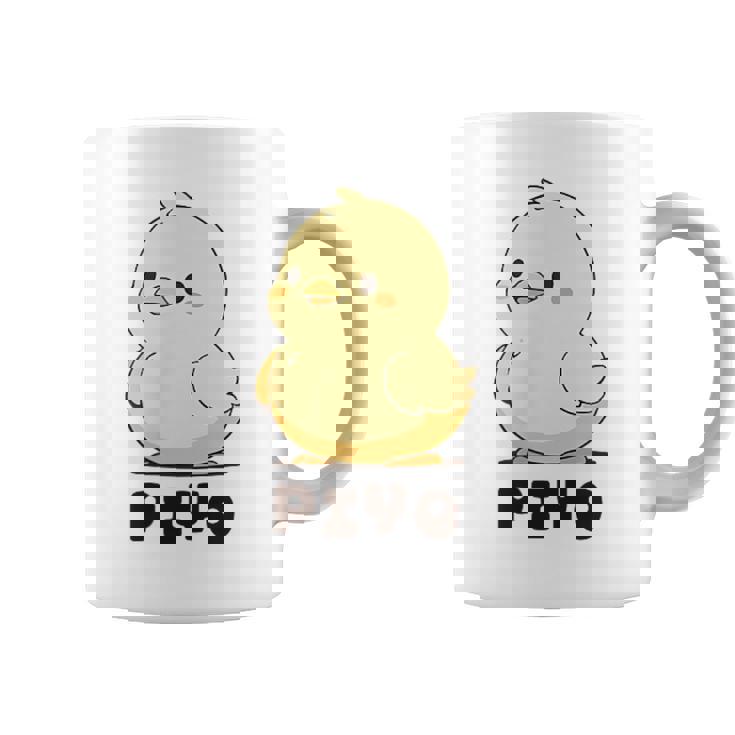 ひよこ 雛 鶏 鳥 Piyo ピヨ チキン 動物 ネタ おもしろ 面白い お笑い かわいい ワンポイント デザイン コーヒーマグ