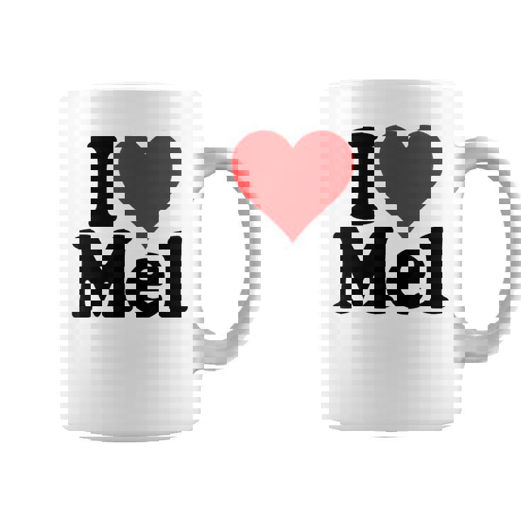 アイ・ラブ・ハート・メル・メルビン・メラニー・メリンダ・メリッサ・メロディ コーヒーマグ