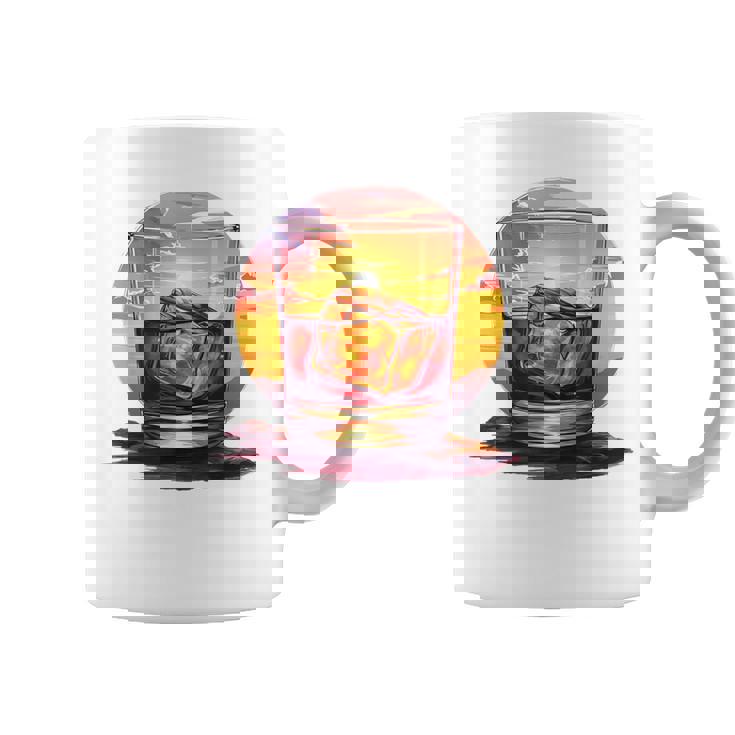 エレガントなウイスキーの夕日 コーヒーマグ