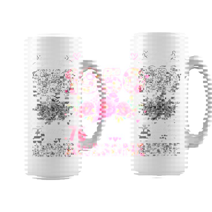 オンバック 76歳 1950年3月 花柄 76歳の誕生日 コーヒーマグ