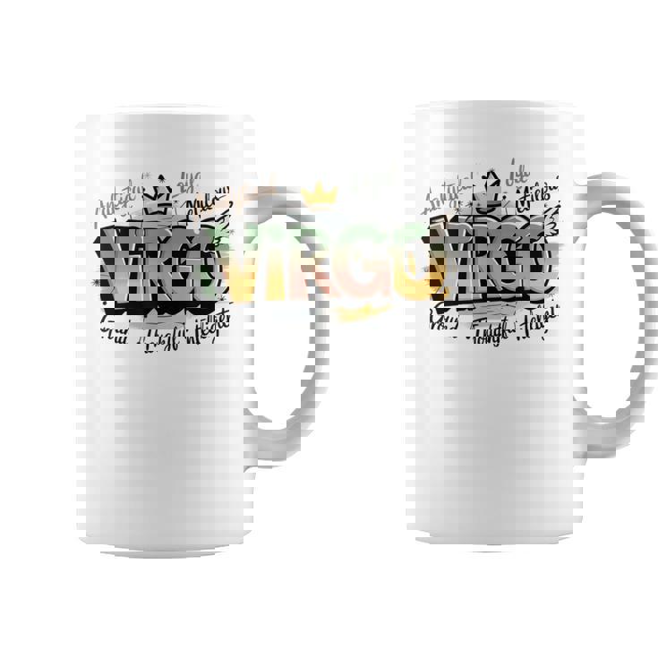 カラフルな乙女座の星座デザイン コーヒーマグ