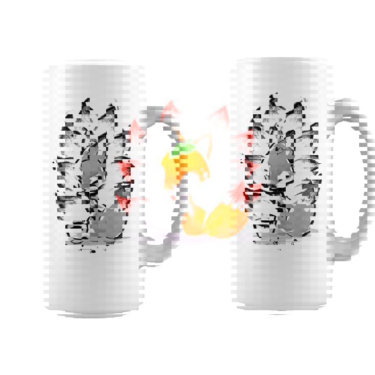 キタキツネ 狐 九尾 コーヒーマグ