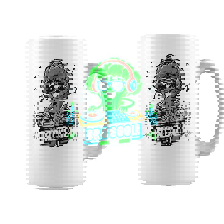 クールなブロッコリーdjミュージックパーティーバイブ面白いデザイン。 コーヒーマグ