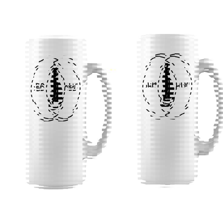 シュレディンガーの猫ベン図 長袖tシャツ コーヒーマグ