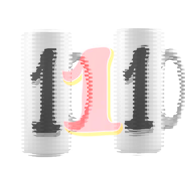 タイポグラフィ 第1番 数字 1 コーヒーマグ