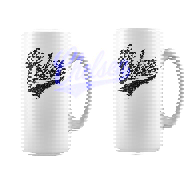 チェルシー ロンドン イングランド バーシティ スクリプト クラシック スポーツ ジャージ コーヒーマグ