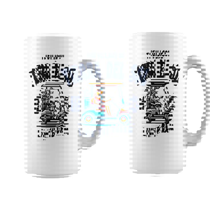 ティエラ・デル・ソルの村ゴルフカートデザイン。 長袖tシャツ コーヒーマグ