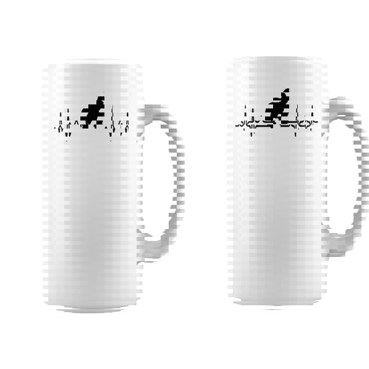 ハートビートドッグ-Ecgパルスビアデッドコリー コーヒーマグ